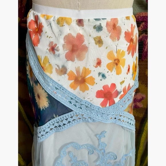 Anthropologie Printed Mermaid Maxi Skirt LP - Picture 2 of 16